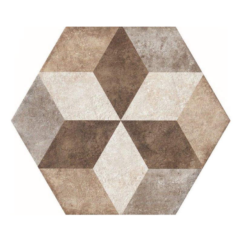 HERITAGE DECORO EXAGONA TEXT.4 34,5X40 0HET4EX Ceramica Fioranese