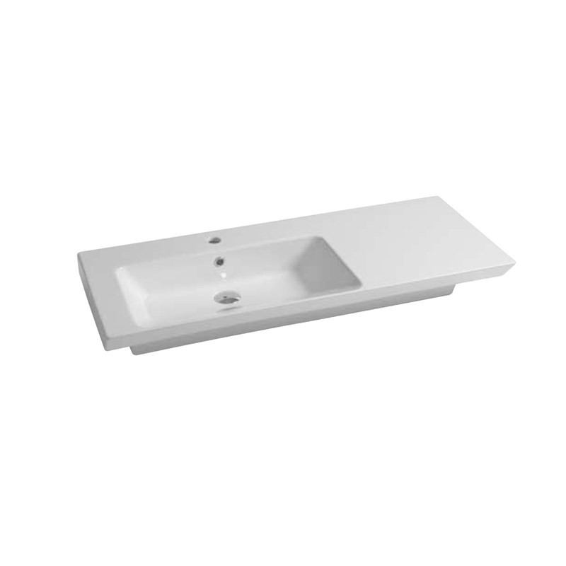 COUNTERTOP/WALL HUNG BASIN 120 EDGE Disegno Ceramica ED120SX101 DISEGNO CERAMICA - 1