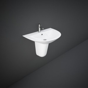 Oval wall-mounted washbasin Sensation  MORWB5001AWHA White Alpino Rak Ceramics