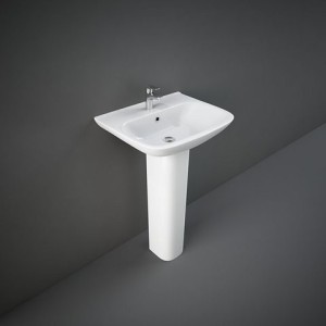 Oval wall-mounted washbasin Sensation  MORWB5001AWHA White Alpino Rak Ceramics