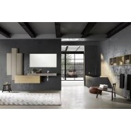 LIME 1.0 Bathroom Cabinet Composition 110 Nodato Spaccato Biondo  AZZURRA