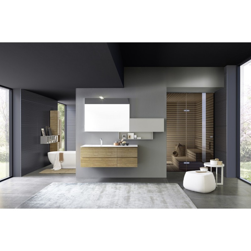 LIME 1.0  Mobile Bagno Composizione 111 Ecomalta Le terre Limo  AZZURRA