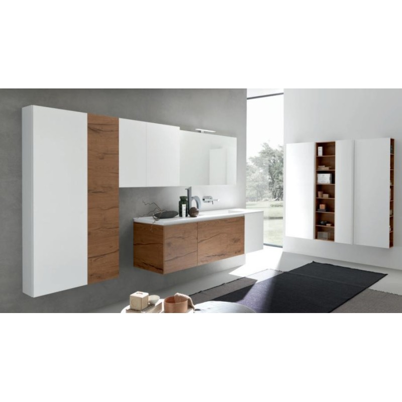 LIME 2.0  Composizione 203 Nodato Spaccato Tabacco  Mobile Bagno AZZURRA AZZURRA GROUP - 1