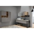 LIME 2.0  Composizione 206 Laccato Titanio Opaco Mobile Bagno AZZURRA