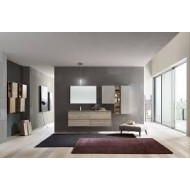 LIME 1.0 Badmoebel Zusammensetzung 206 Lackiert Titanio OpacoAZZURRA