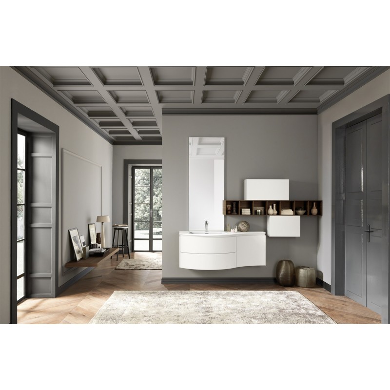 LIME 1.0 Bathroom Cabinet Composition 209 Laccato Metal Titanio  AZZURRA