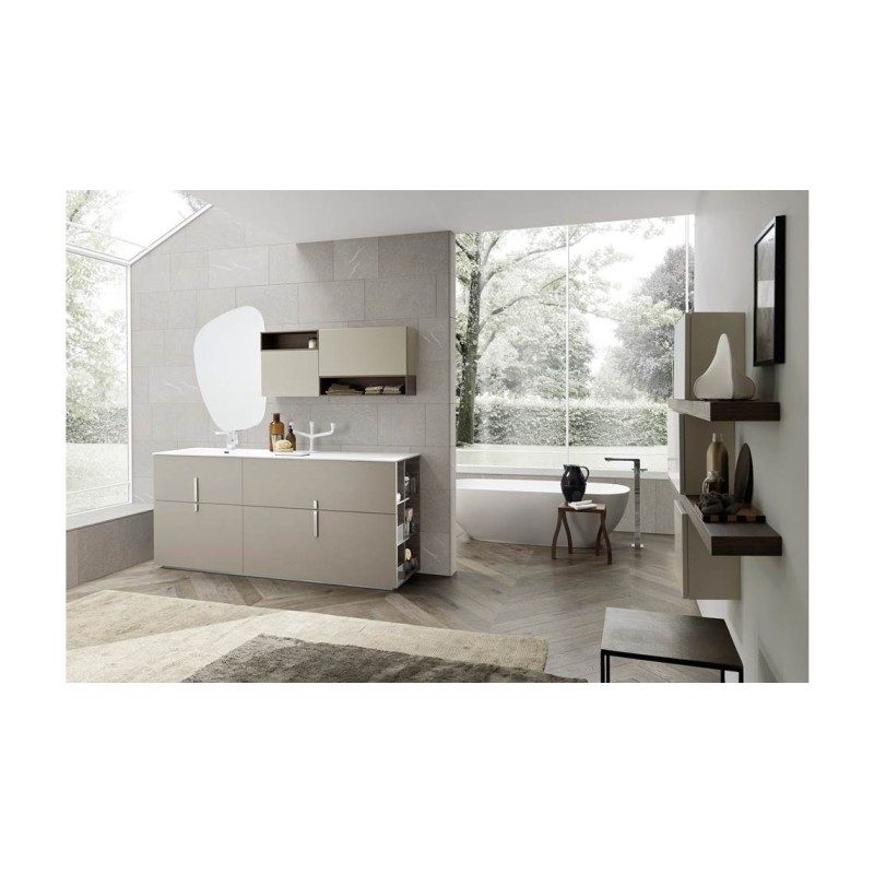 LIME 2.0 Bathroom Cabinet Composition 220 Nuance Grigio Chiaro Opaco  AZZURRA