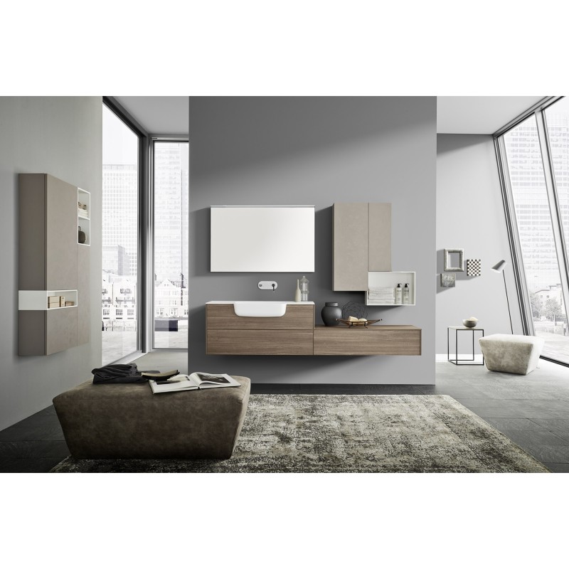 LIME   Composizione 015 Eucalipto Sable' Canaletto  Mobile Bagno AZZURRA AZZURRA GROUP - 1