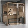 KALIKA Sauna 160X120XH.215 Angle / Wall CEDRO+FRASSINO  - Hafro - Geromin