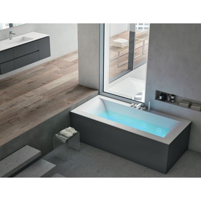 Rio 600 Badewanne Symmetrische Kanten  180x80h44cm Hafro - Geromin