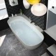 Calle  Corner Oval Bathtub 165x73 h52cm   Hafro - Geromin