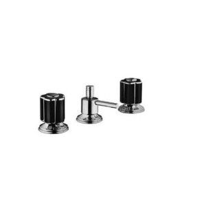 FLEUR NOIR Batteria  Bidet 3 fori completa di deviatore, doccia e scarico 1.1/4" Cromo  Bongio 12502-D