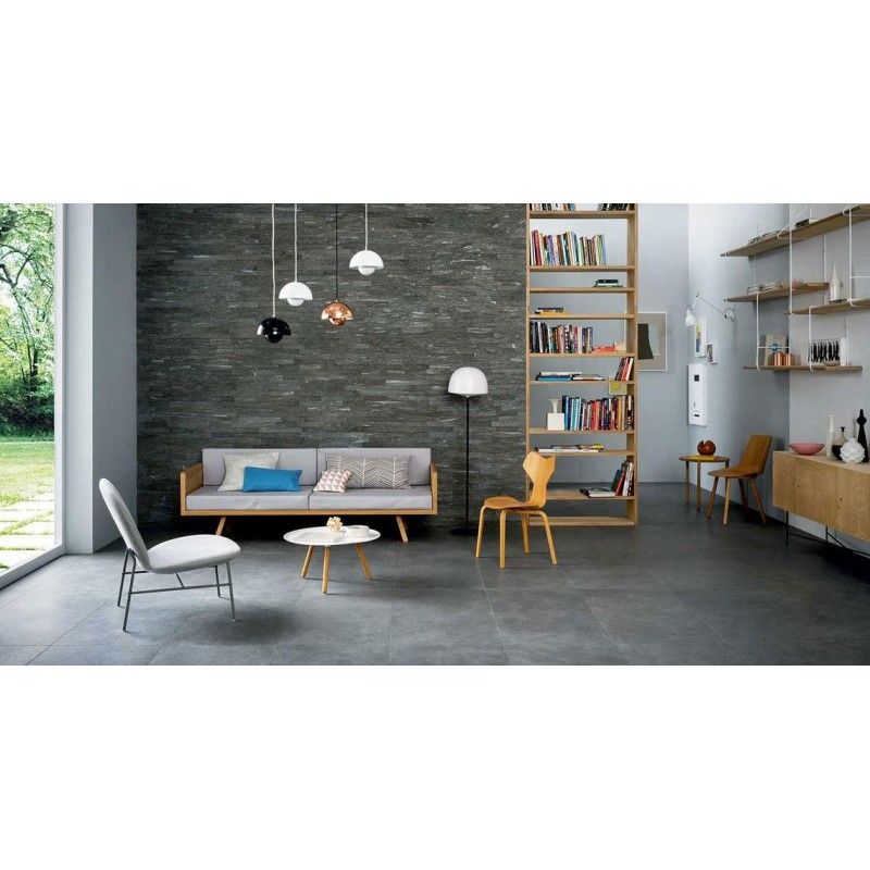 MYSTONE SILVERSTONE NERO 60X120 RECTIFIED - MARAZZI MLSF MARAZZI  - 1