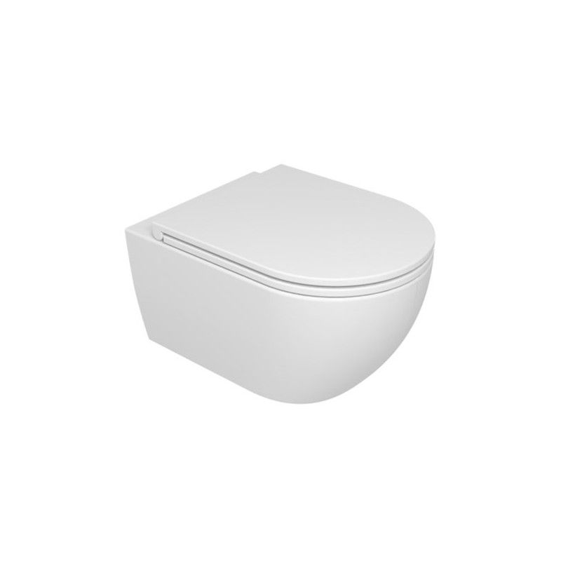GSG LIKE  WC suspendu sans jante avec systeme d'echappement Smart Clean 36x48,5 avec  WC Couverture de toilette