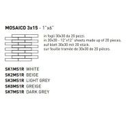 FLOW GREIGE 3X15 MOSAICO 30X30 - COEM SK0MS1R COEM - 1