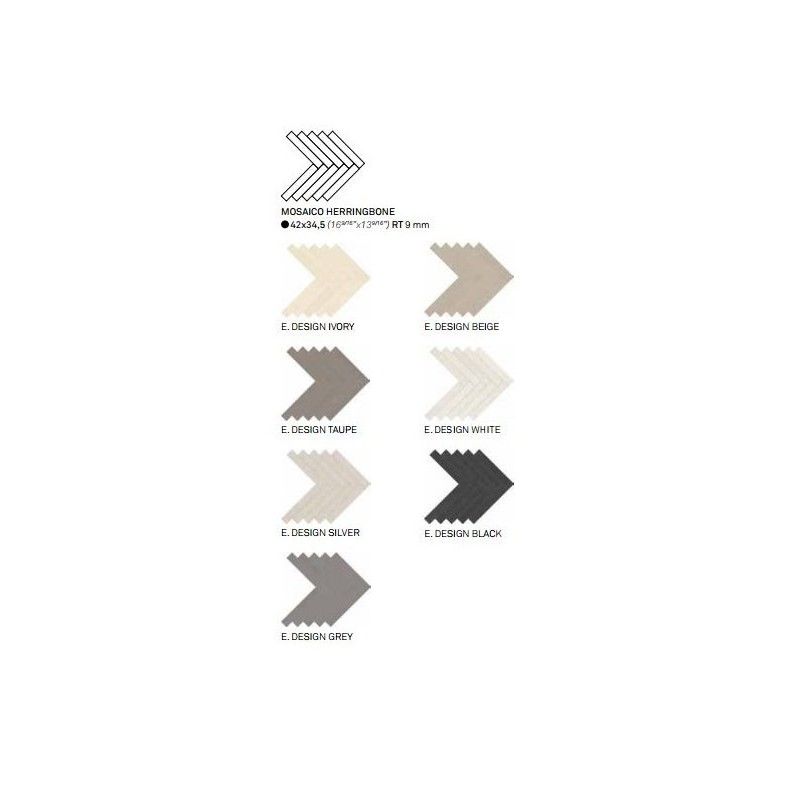 ELEMENTS DESIGN BEIGE Mosaico HERRINGBONE 34,5X42 - M3A0 Ceramiche Keope