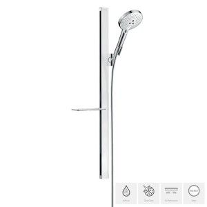 AXOR UNO Raindance Select S Set de douche 120 3jet avec barre 90 cm et porte-savon Bianco/Cromo 27648400 HANSGROHE - 1
