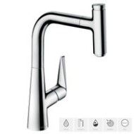 Talis Select S Einhebel-Kuechenmixer 220 mit Ausziehauslauf Edelstahl Finish AX TALIS SELECT 72822800 HANSGROHE - 1