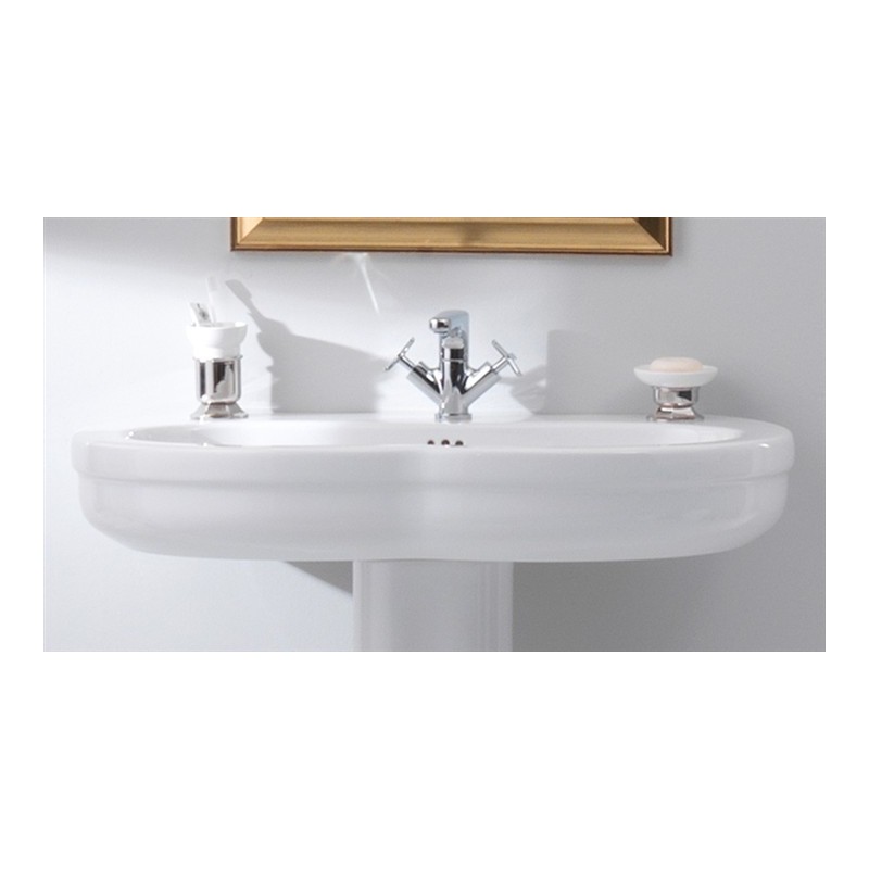 GSG TIME LAVABO DA APPOGGIO, SOSPESO O SU COLONNA MONOFORO CM 95 (SENZA FORO O TRE FORI SU RICHIESTA) FISSAGGI INCLUSI GSG  - 2