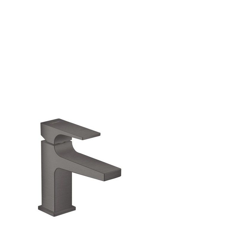 Metropol - Single lever basin mixer 100 with lever handle with push-open waste - Brushed Black Chrome HANSGROHE  32500340 HANSGR