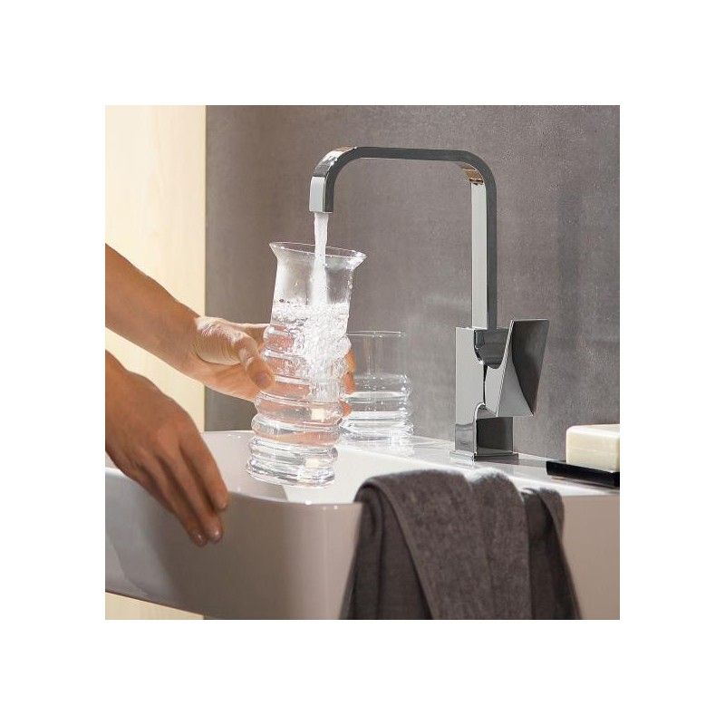Metropol - Miscelatore monocomando lavabo 230 con maniglia a leva e push-open - oro lucido HANSGROHE  32511990 HANSGROHE - 1