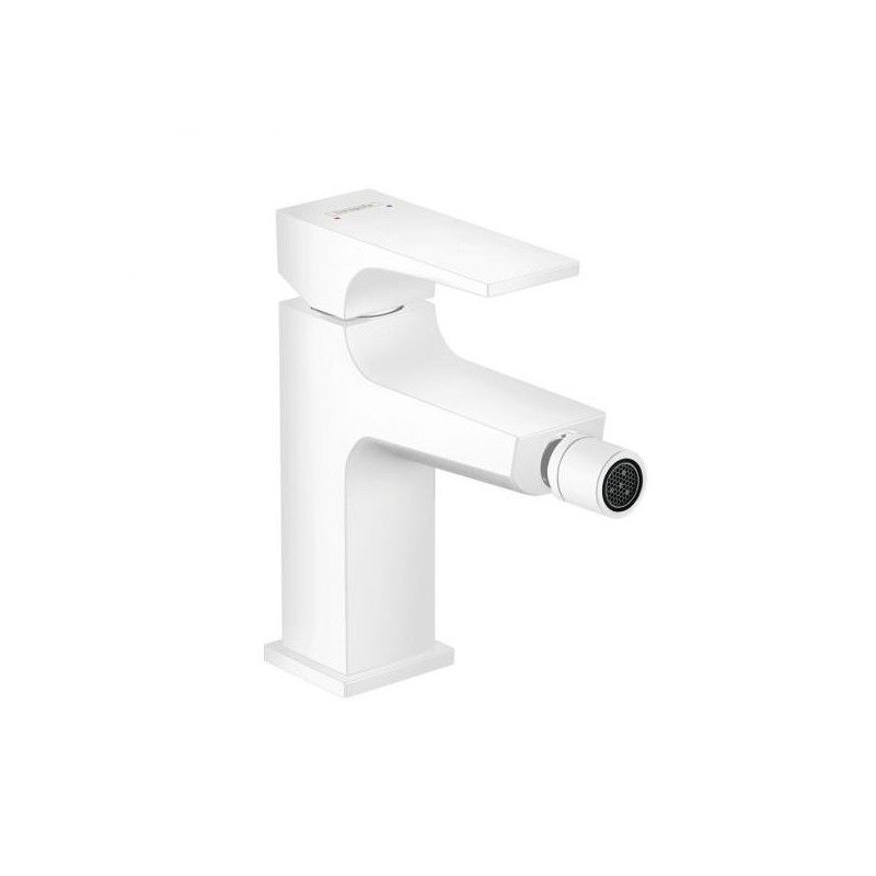 Metropol - Mitigeur bidet poignee manette avec bonde Push-Open- Blanc matt HANSGROHE  32520700 HANSGROHE - 1