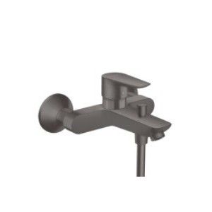 Talis E - Single lever manual bath mixer for exposed installation - Brushed Black Chrome HG 71740340 HANSGROHE - 1