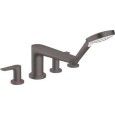 Talis E - 4-Loch-Badmischer am Rand - Brushed Black Chrome HG 71748340 HANSGROHE - 1