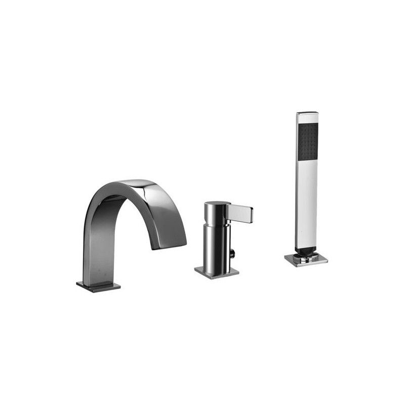 Rock Deck mounted Mixer with diverter without Spout Cromo -  Paffoni RO 041CR RUBINETTERIA PAFFONI - 1