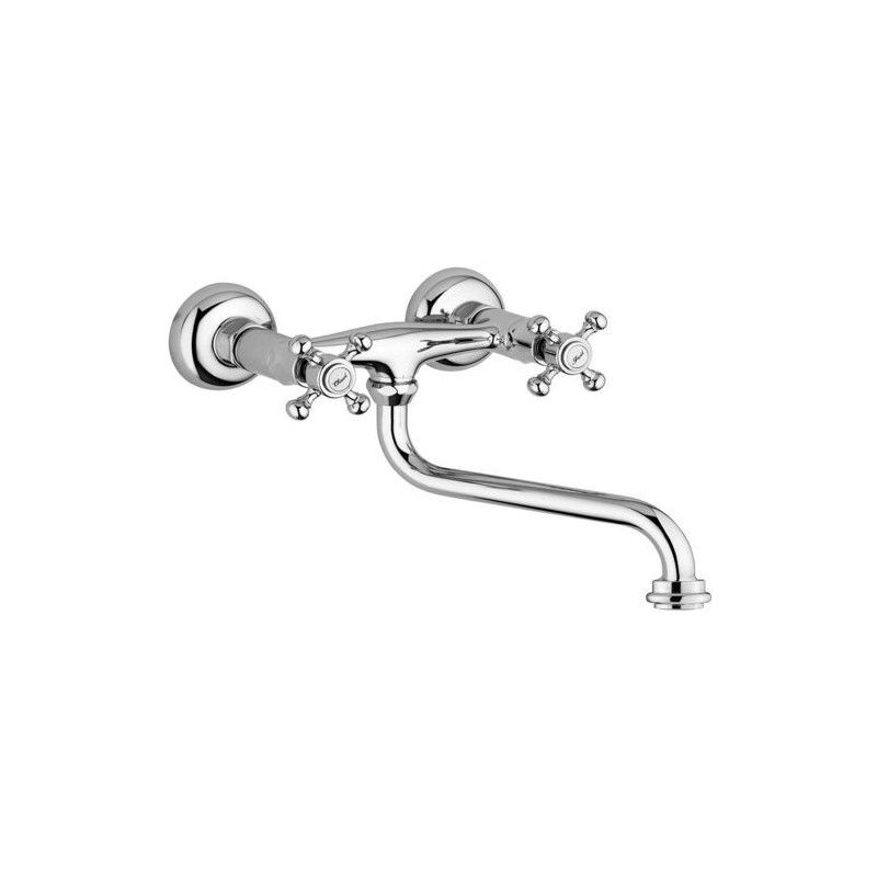 Belinda - Melissa Groupe de robinet d'évier mural avec canon pivotant  Cromo -  Paffoni FBLV 161CR RUBINETTERIA PAFFONI - 1