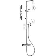 Colonnes de douche réglables SYNCRO TOP Cromo -  Paffoni ZCOL 655CRX RUBINETTERIA PAFFONI - 1