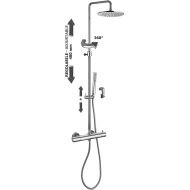 Adjustable Shower Column MINI BIRILLO Cromo -  Paffoni ZCOL 638LIQ RUBINETTERIA PAFFONI - 1