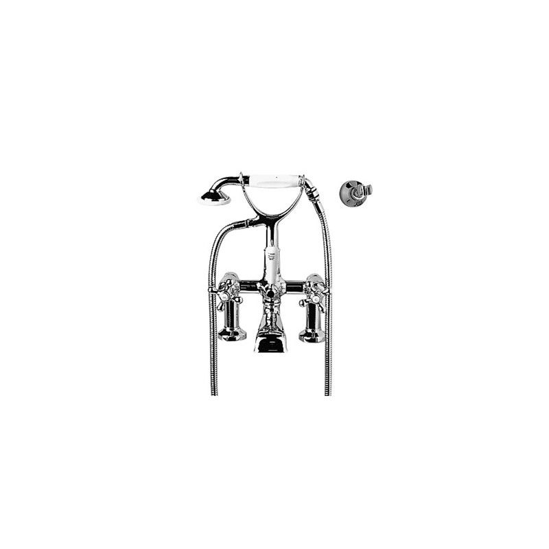 800 Wall mounted bathtube Set "Victoria" 3/4 with connection for wall hand shower - Rubinetteria Zazzeri 2000 M401 A00  - 1