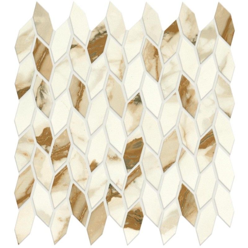 MARVEL SHINE Marvel Calacatta Imperiale Mosaico  Twist 30,5x30,5 Silk - Atlas Concorde A4WR CERAMICHE ATLAS CONCORDE - 1