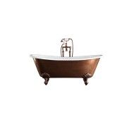 Admiral Copper Effect Cast iron Bathtub 182LxH73xD81 with feet Eagle DEVON&DEVON - 1