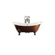 Chérie Copper Effect Cast iron Bathtub without Tap holes 168,5LxH68xD76 with feet Flora DEVON&DEVON - 1