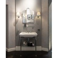 Etoile Console for Basin Etoile with glass Shelf L78xH85,8xD53 with legs finish in Chrome DEVON&DEVON - 1