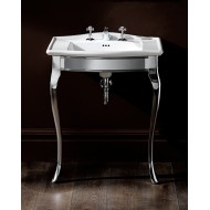 Lady Consolle per lavabo Westminster  semi-incasso L69,5xH87xD50 con finitura gambe Cromo DEVON&DEVON - 1