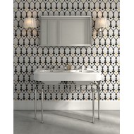 Memphis Console pour Lavabo Double Wide Blues L124,5xH88,3xD56,5 avec finition pattes Chrome DEVON&DEVON - 1