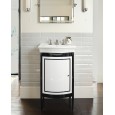 Harry Junior Meuble Porte Lavabo en Bois Laque pour Lavabo New Etoile  L53xH92xD40 avec laque Deep Black DEVON&DEVON - 1