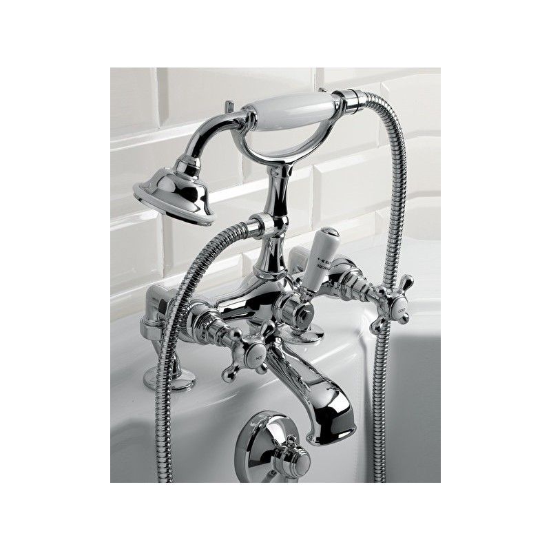 Austin Bath and Shower Mixer   per montaggio bordovasca with hose and handset - Chrome DEVON&DEVON - 1