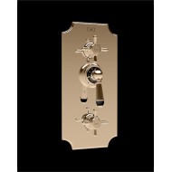 Shower Mixers Recessed Thermostatic Mixer with two way diverter for Black Diamond - Light Gold DEVON&DEVON - 1