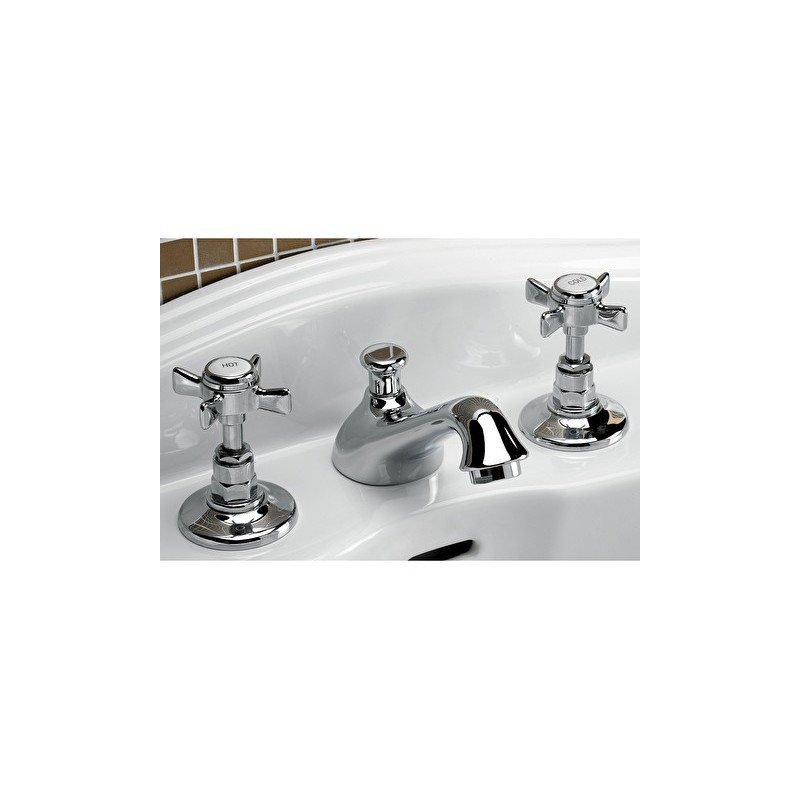 Coventry Robinetterie pour Lavabo 3 trous avec tirette - Chrome DEVON&DEVON - 1