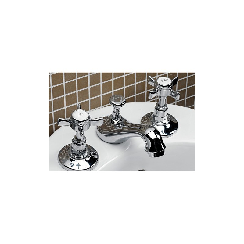 Coventry 3 Hole Bidet Set with Pop Up waste - Chrome DEVON&DEVON - 1