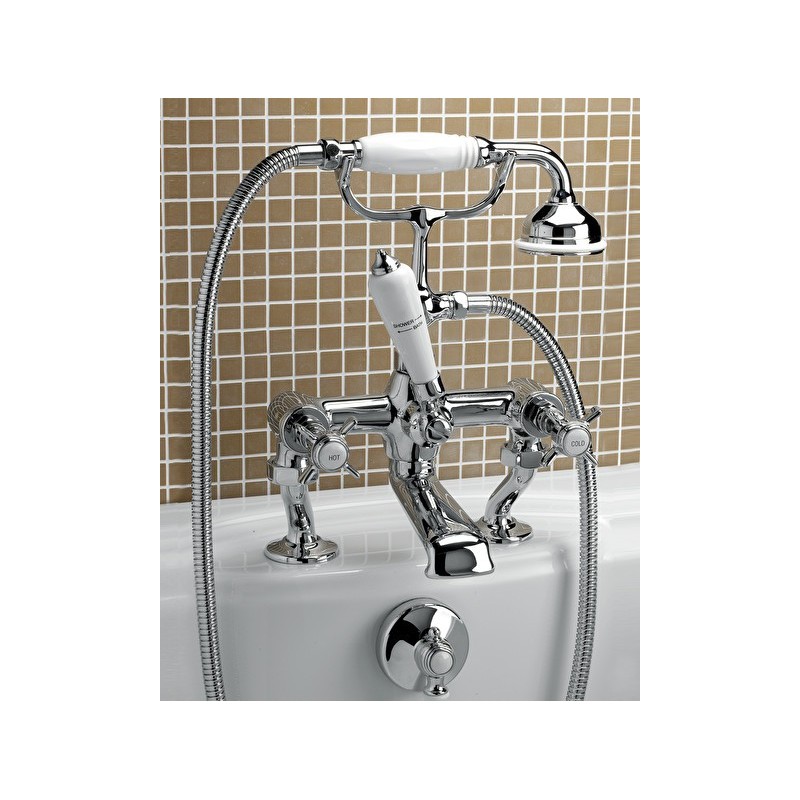 Coventry Robinetterie pour baignoire pour montage au bord du Bassin Avec Douchette et Flexible - Chrome DEVON&DEVON - 1