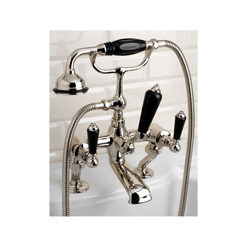 Black Dandy Robinetterie pour baignoire pour montage au bord du Bassin Avec Douchette et Flexible - Chrome DEVON&DEVON - 1