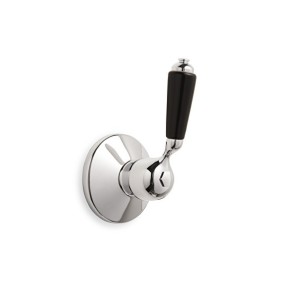 Black Dandy Inset diverter with Porcelain Handle - Chrome DEVON&DEVON - 1