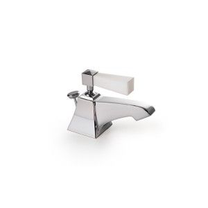 Vip Time 1 Hole Bidet Set with Pop Up waste - Brass Levers with a Matte White Finish DEVON&DEVON - 1