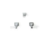 Vip Time Rubinetti d'arresto (paio) - leve in cristallo bianco DEVON&DEVON - 1