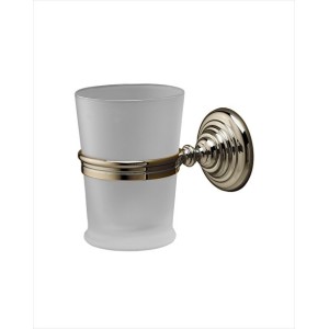 Chelsea Porta spazzolino con bicchiere in cristallo L7,3xH11xD11,6 con finitura Oro Chiaro DEVON&DEVON - 1